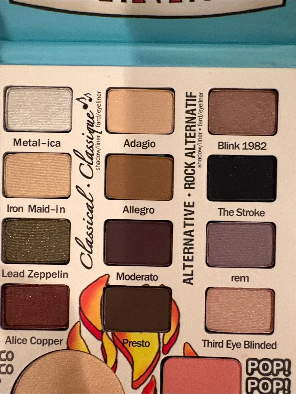 theBalm Rockstar Palette with Yellow, Blue & Pink Artwork